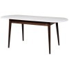 Стол Эней 130(160)x80 (белый + тёмный дуб) раздвижной