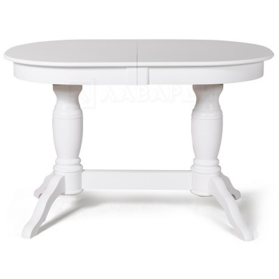 Стол Пан 120(160)x80 (белый) раздвижной