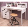 Стол письменный Сиело 77327+77328 с надстройкой (белый)