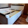 Кровать 140х200 с ящиками Мальта (белый) полутороспальная