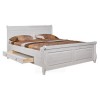 Кровать 140х200 с ящиками Мальта (белый) полутороспальная