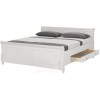 Кровать 140х200 с ящиками Мальта (белый) полутороспальная